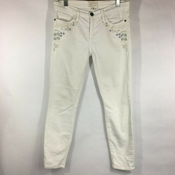 Current/Elliott The Stiletto Embroidered Jeans - Picture 8 of 8